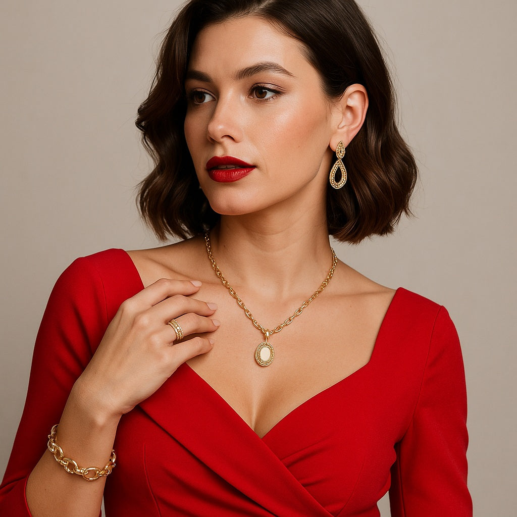Red Dress Jewellery Combination: 10 Style Ideas