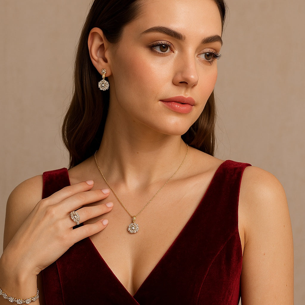 Burgundy Dress Jewellery Combination: 10 Elegant Style Ideas Burgundy Dress Jewellery Combination: 10 Elegant Style Ideas