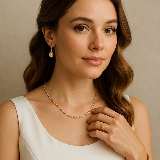 Pearl White Dress Jewellery Combination: 10 Style Ideas
