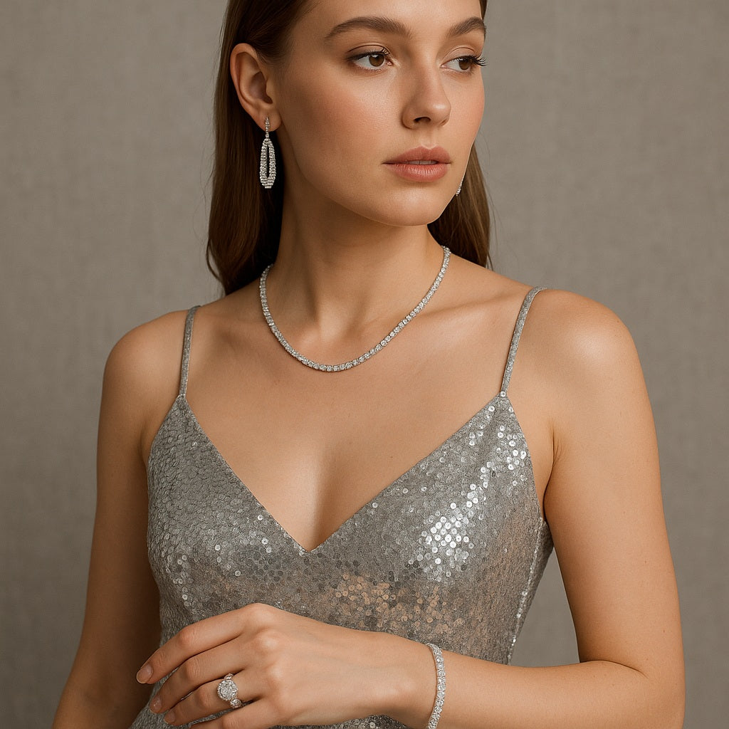 Silver Dress Jewellery Combination: 10 Elegant Style Ideas Silver Dress Jewellery Combination: 10 Elegant Style Ideas