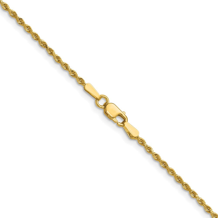 Buy Stylish 14K Gold 14-Inch 1.5mm Diamond-Cut Rope Chain - Luxury Accessory-3