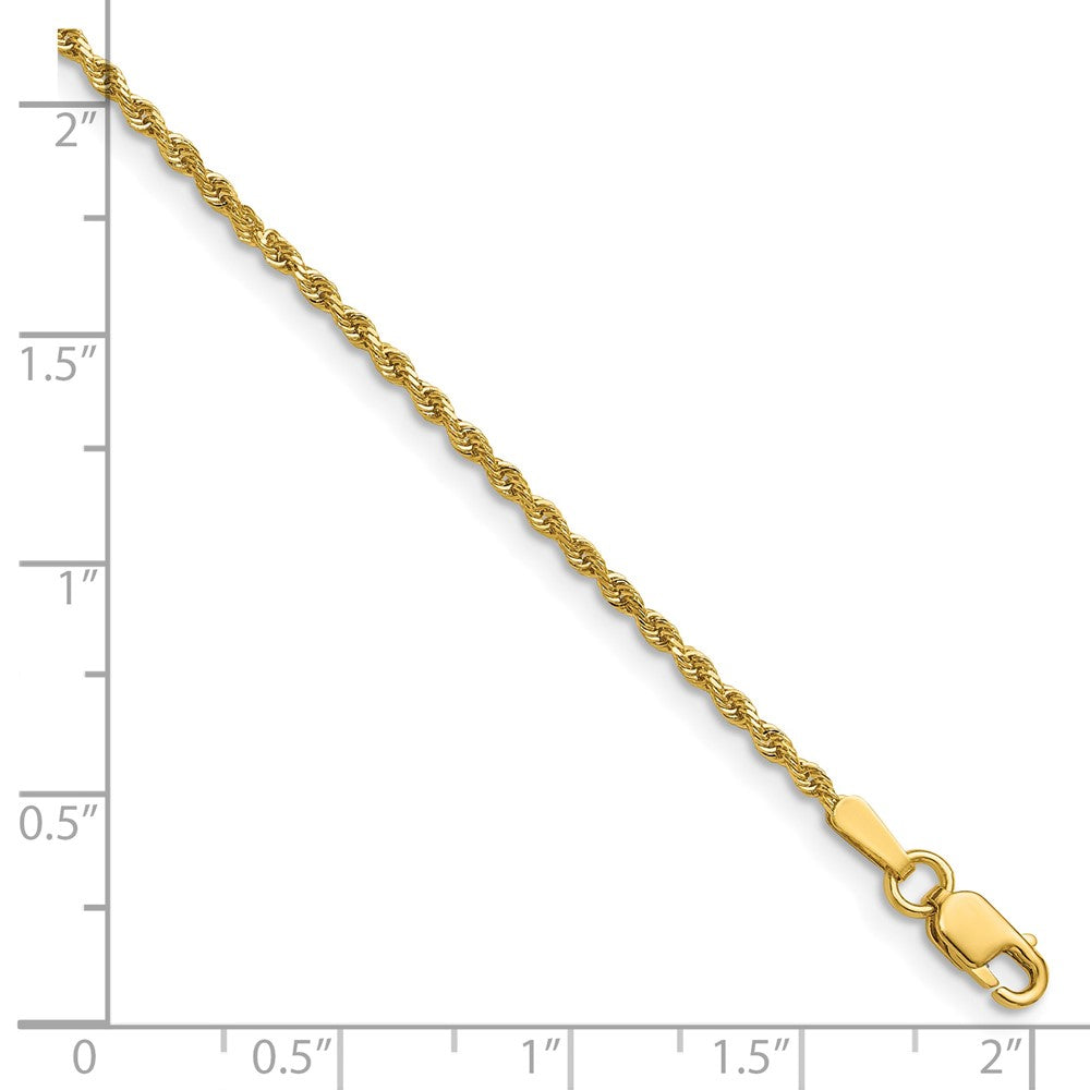 Buy Stylish 14K Gold 14-Inch 1.5mm Diamond-Cut Rope Chain - Luxury Accessory