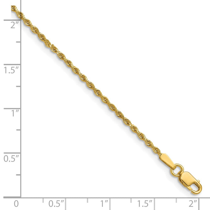 Buy Stylish 14K Gold 14-Inch 1.5mm Diamond-Cut Rope Chain - Luxury Accessory-6