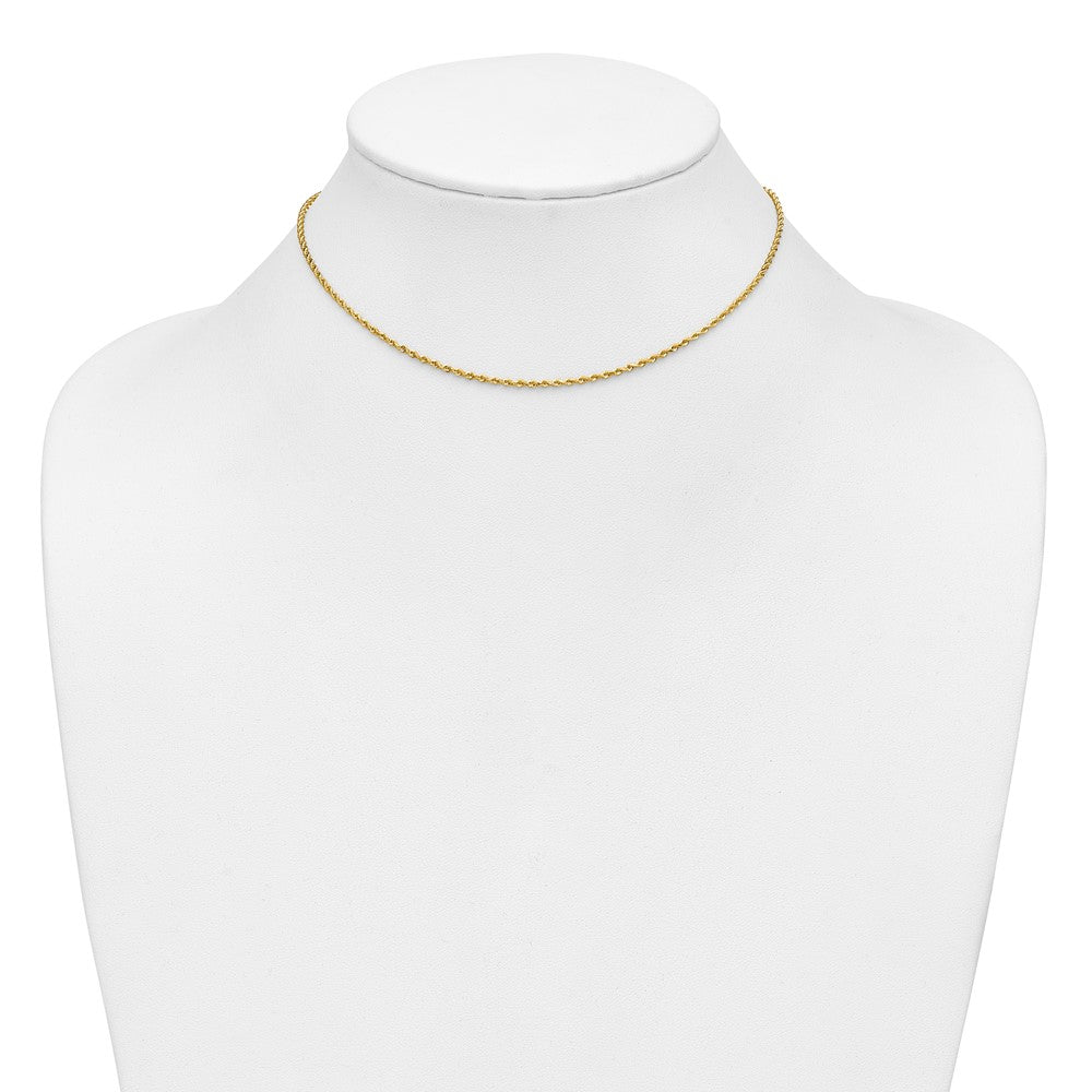 Buy Stylish 14K Gold 14-Inch 1.5mm Diamond-Cut Rope Chain - Luxury Accessory