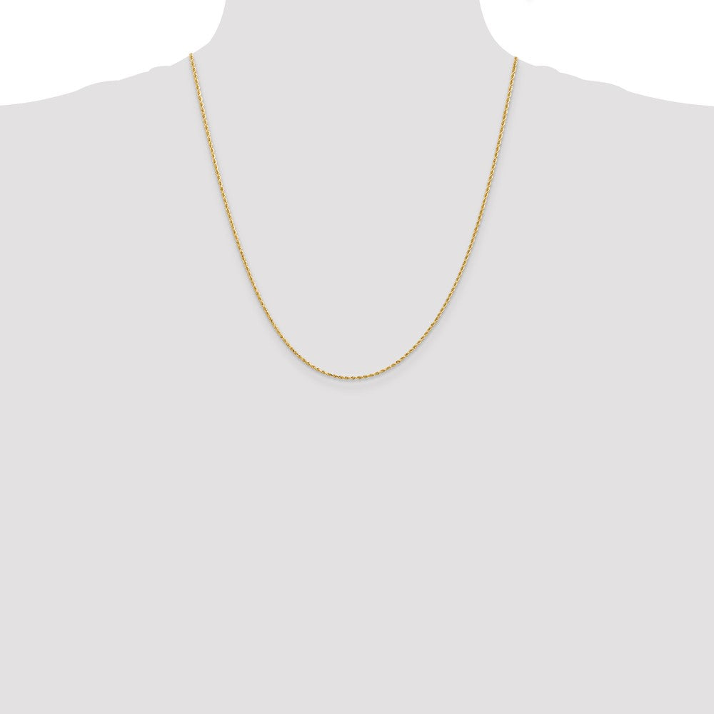 Shop Stylish 14K Gold 22-Inch Diamond-Cut Rope Chain - 1.5mm, Luxury Accessory