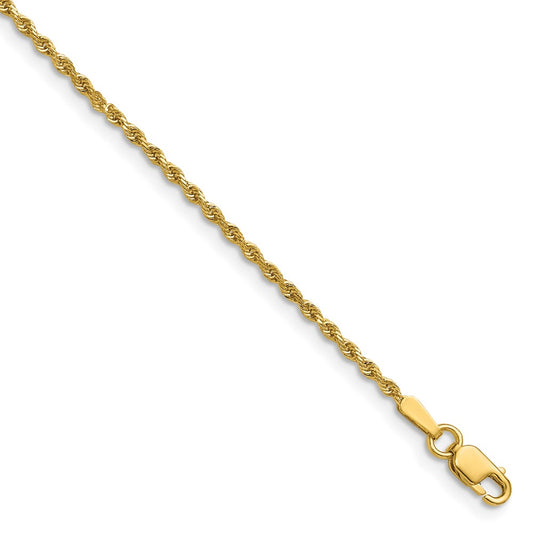Buy Stylish 14K Gold 30-Inch Diamond-Cut Rope Chain - Affordable Luxury!