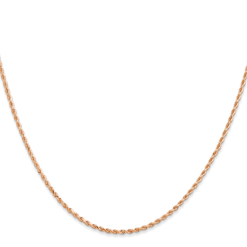 Shop Stylish 14K Rose Gold 18-Inch Diamond-Cut Rope Chain - 1.5mm Luxury