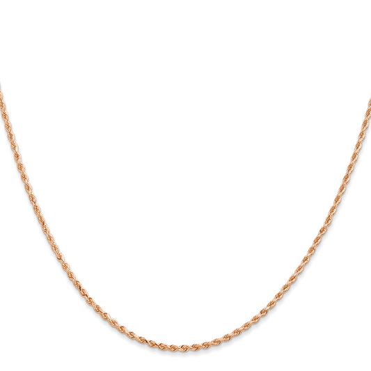 Shop Stylish 14K Rose Gold 18-Inch Diamond-Cut Rope Chain - 1.5mm Luxury
