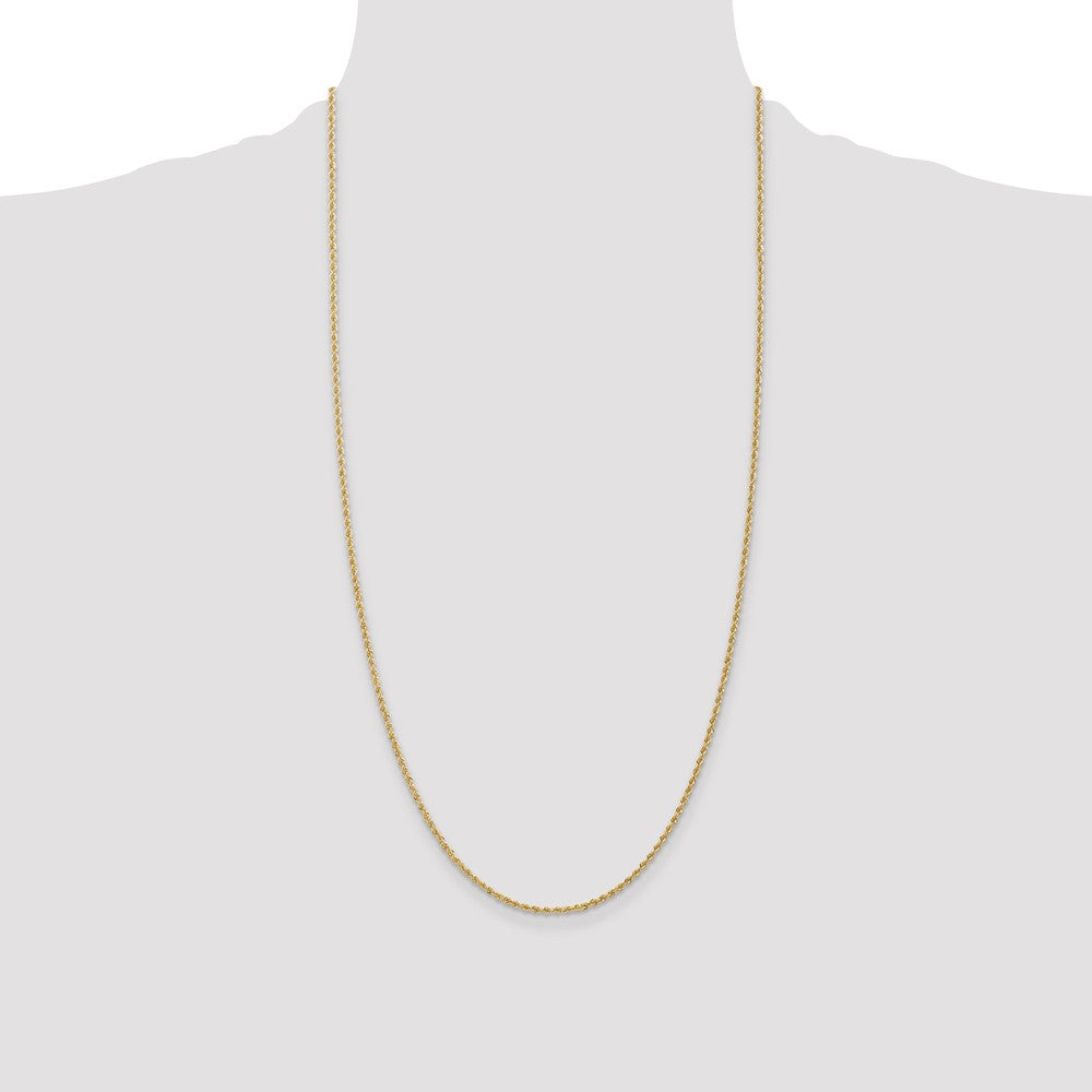 High-quality 28-Inch 14K Gold 1.5mm Classic Rope Chain - Stylish Value!