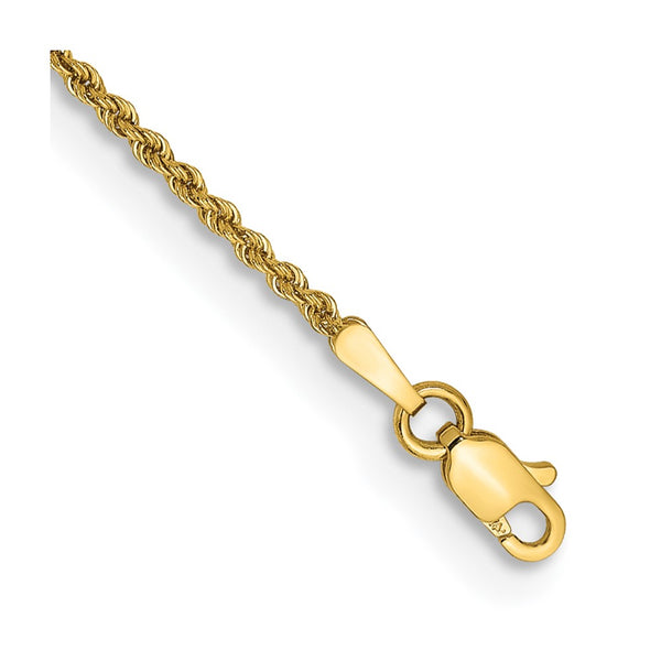 14K Gold 7-Inch 1.5mm Classic Rope Chain