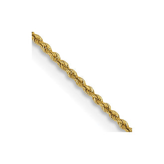 Shop 14K Gold Classic Rope Chain 16-Inch 1.5mm - Stylish & Affordable!