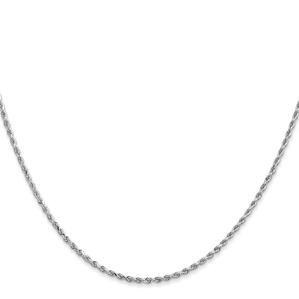 Buy 14K White Gold 30-Inch Diamond-Cut Rope Chain - Stylish 1.5mm Design