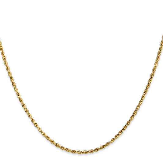 Shop Stylish 14K Gold 16-Inch Diamond-Cut Rope Chain - 1.75mm Luxury Jewelry