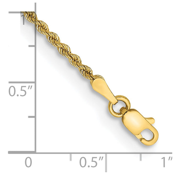 14K Gold Classic Rope Chain - 2mm