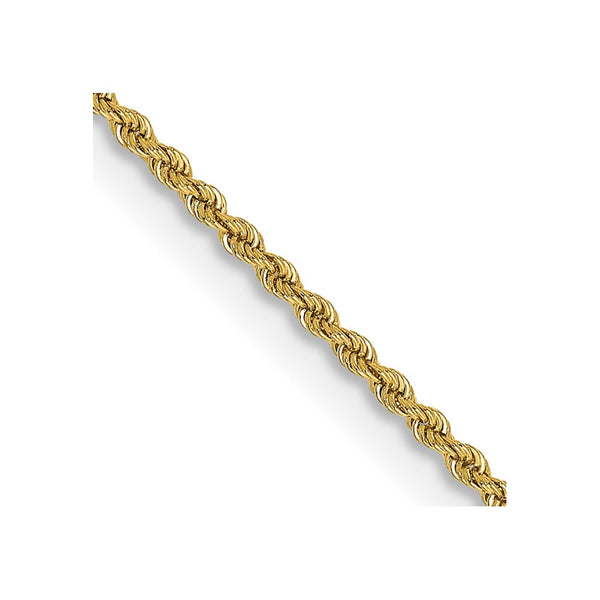 14K Gold 20-Inch 2mm Rope Chain with Lobster Clasp
