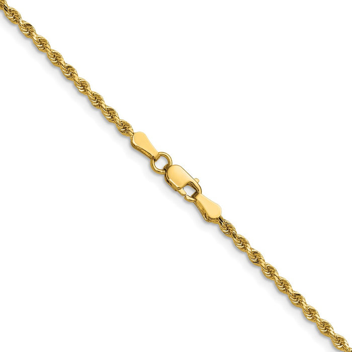 Buy 14K Gold 30-Inch 2mm Diamond-Cut Rope Chain - Stylish & Affordable Jewelry-3