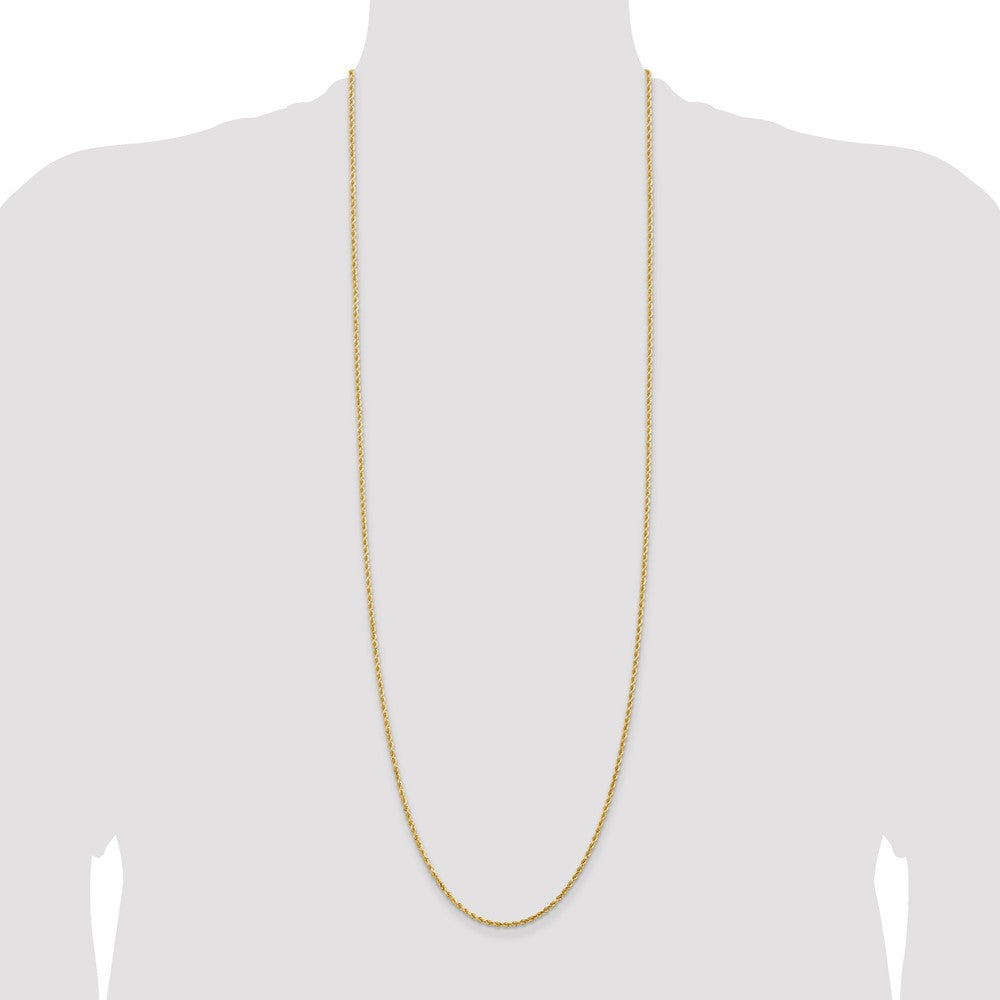 Shop 36-Inch 14K Gold Diamond-Cut Rope Chain - Stylish & Affordable Luxury!