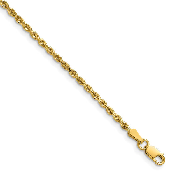 2mm Diamond-Cut Rope Chain in 14K Gold