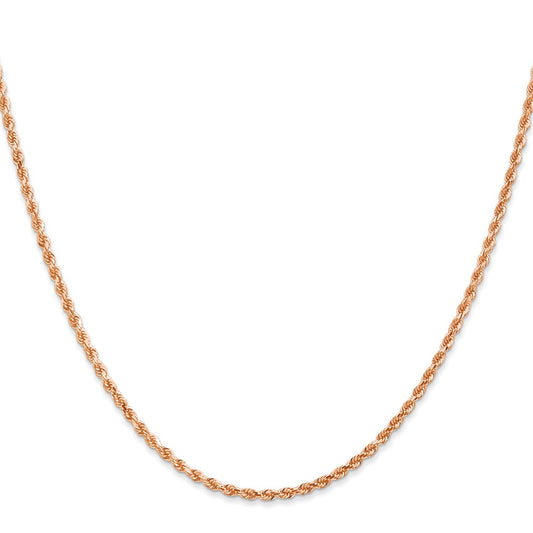 Order Stylish 14K Rose Gold 30-Inch Diamond-Cut Rope Chain - Affordable Luxury