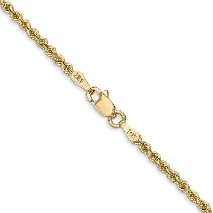 Shop 14K Gold 20-Inch Classic Rope Chain, 2.25mm - Stylish Luxury Accessory-3