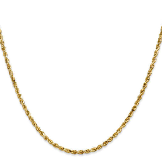 Buy Stylish 14K Gold 26-Inch Diamond-Cut Rope Chain, 2.25mm for Value
