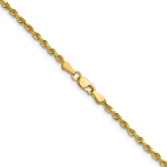 Shop Stylish 14K Gold 22-Inch Diamond-Cut Rope Chain - 2.25mm, Luxury Quality!-3