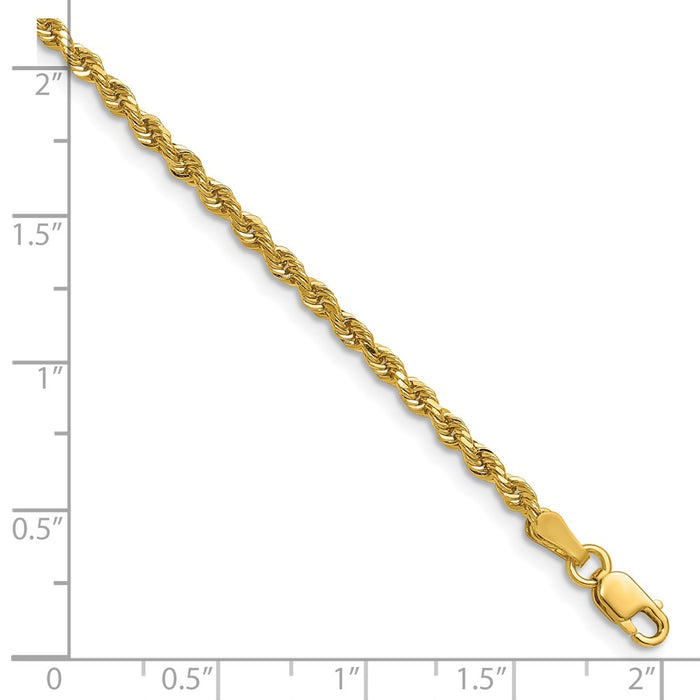 Shop Stylish 14K Gold 22-Inch Diamond-Cut Rope Chain - 2.25mm, Luxury Quality!-5