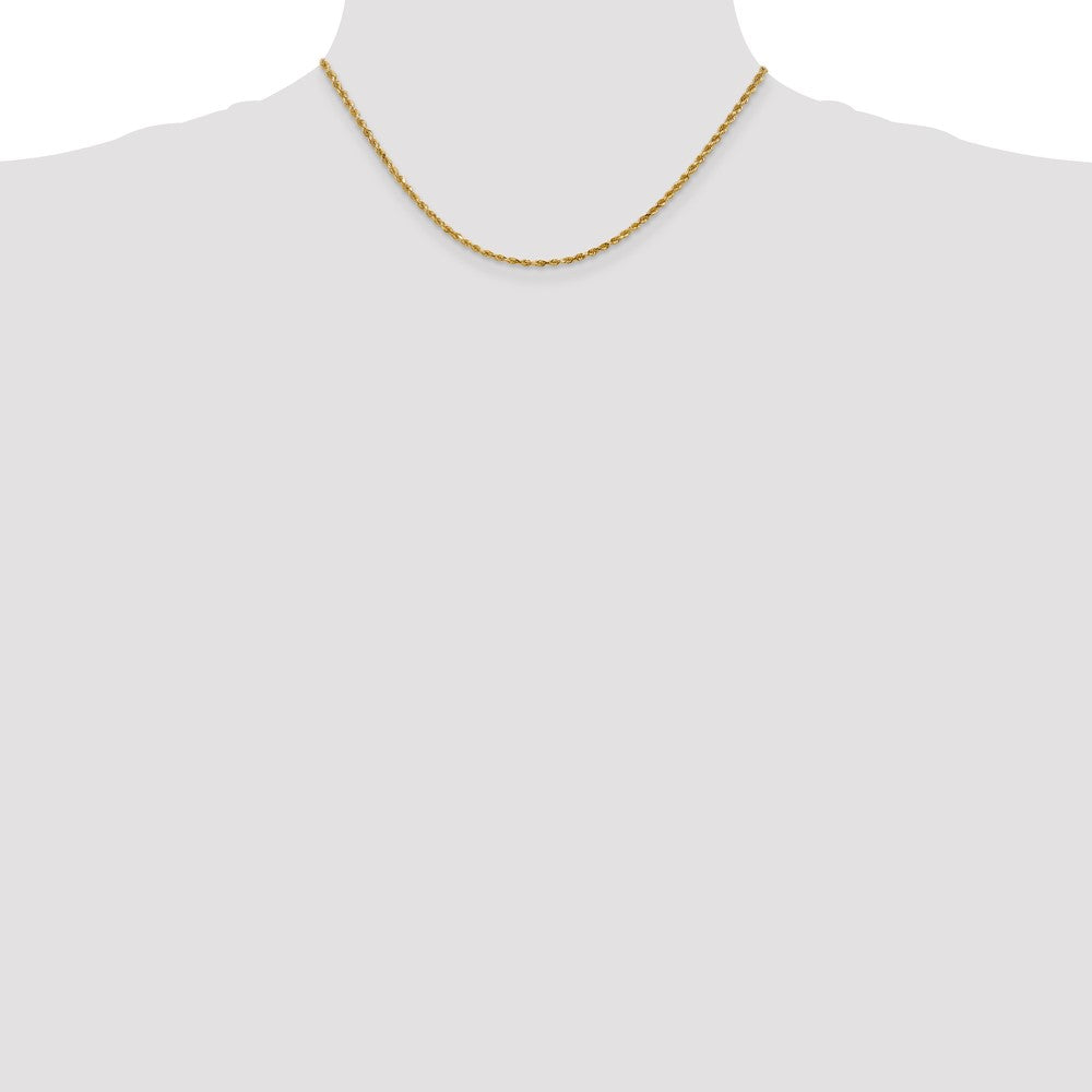 High-Quality 14K Gold 16-Inch Diamond-Cut Rope Chain - Stylish & Affordable!