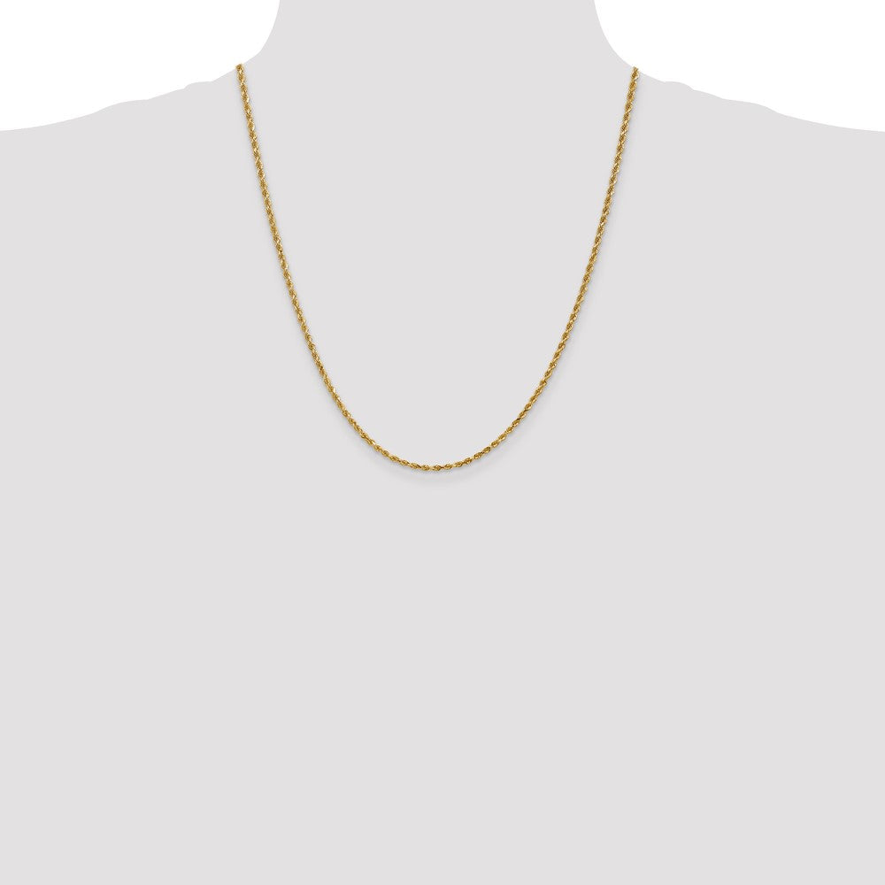 Shop Stylish 14K Gold 22-Inch Diamond-Cut Rope Chain - 2.25mm, Luxury Quality!