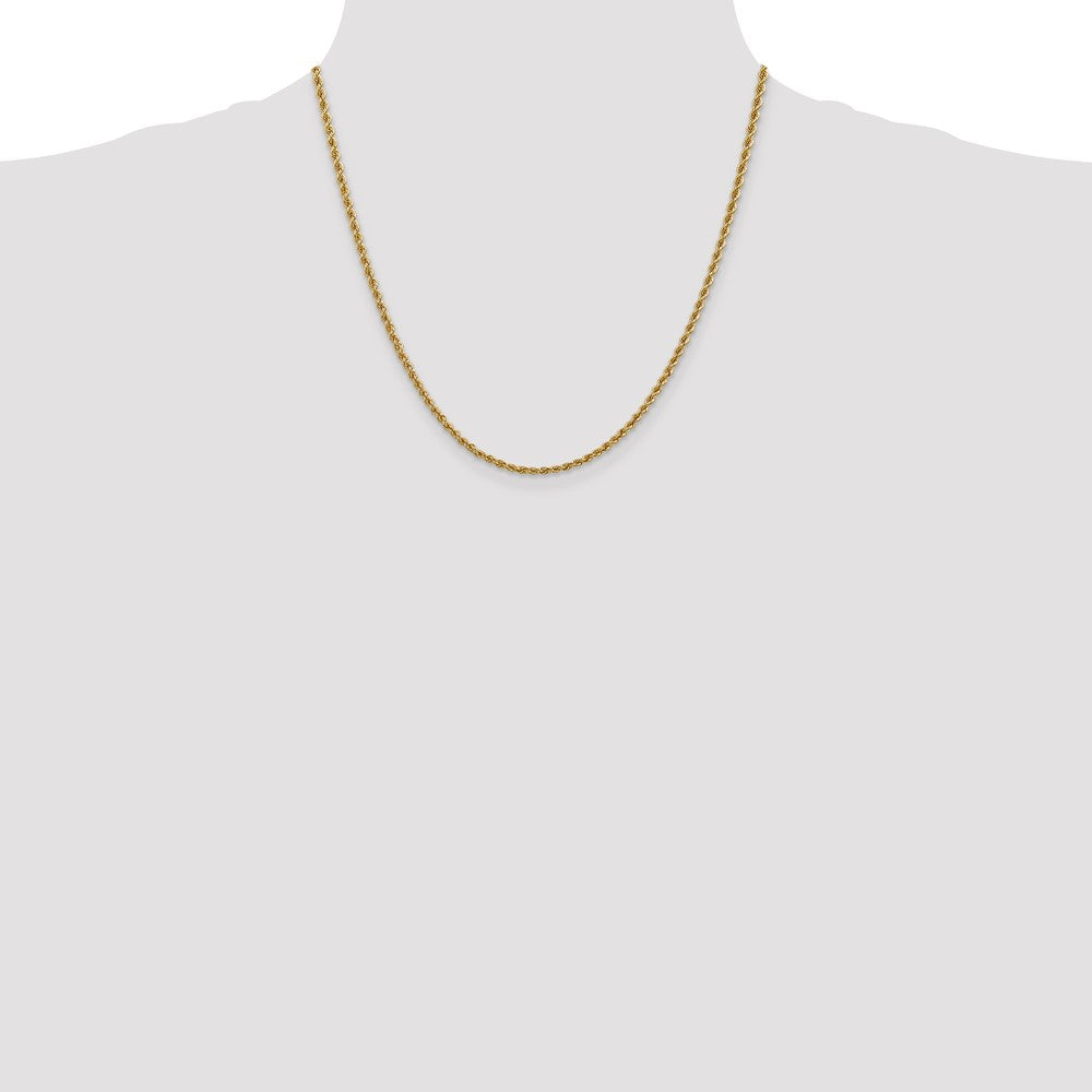 Buy 14K Gold 20-Inch 2.5mm Classic Rope Chain - Stylish & Durable Jewelry
