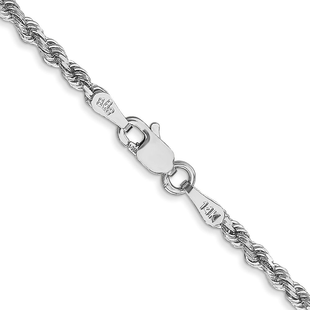 Exclusive 14K White Gold 16-Inch Diamond-Cut Rope Chain - 2.25mm Stylish Value