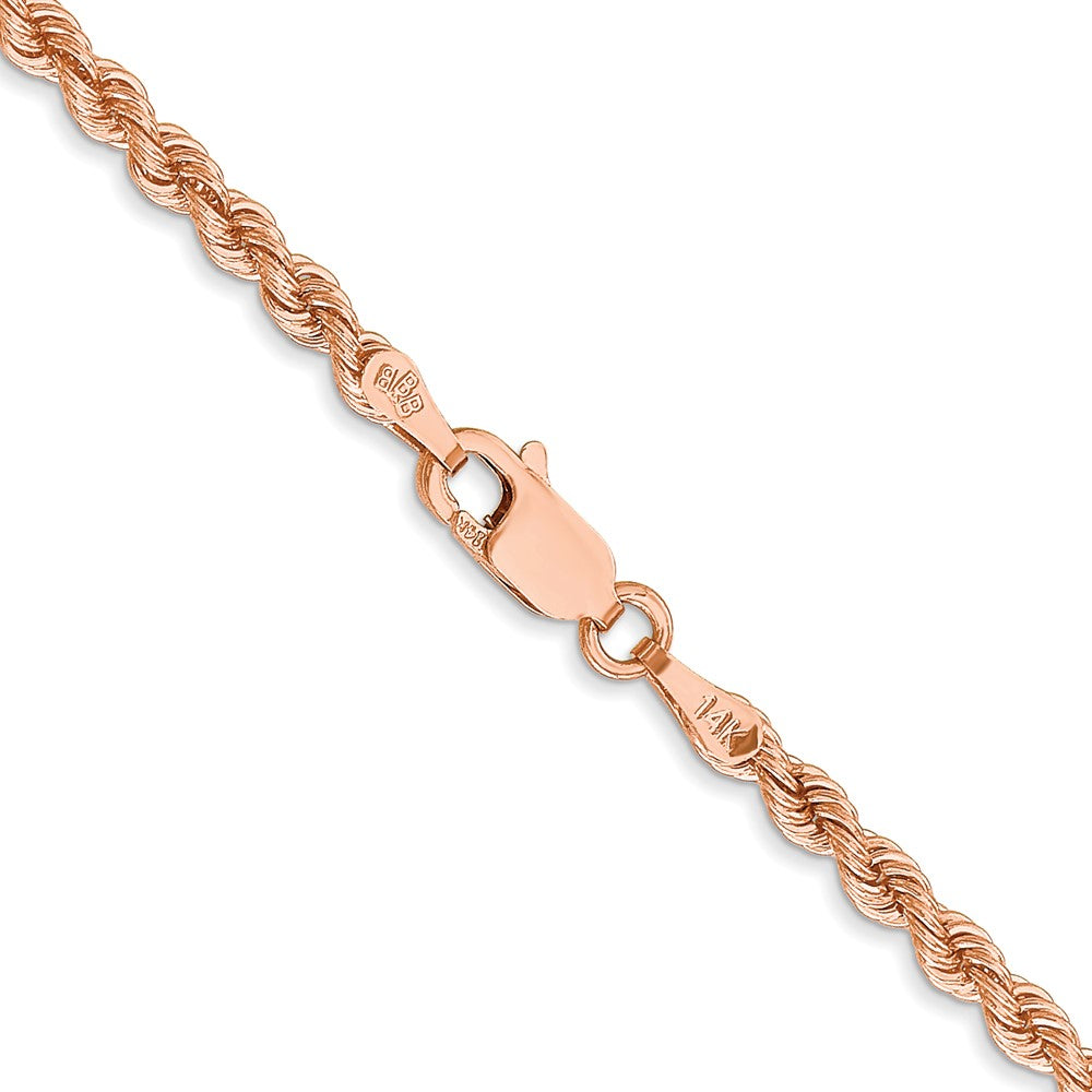 Shop Stylish 14K Rose Gold 2.75mm Diamond-Cut Rope Chain - Luxury Design
