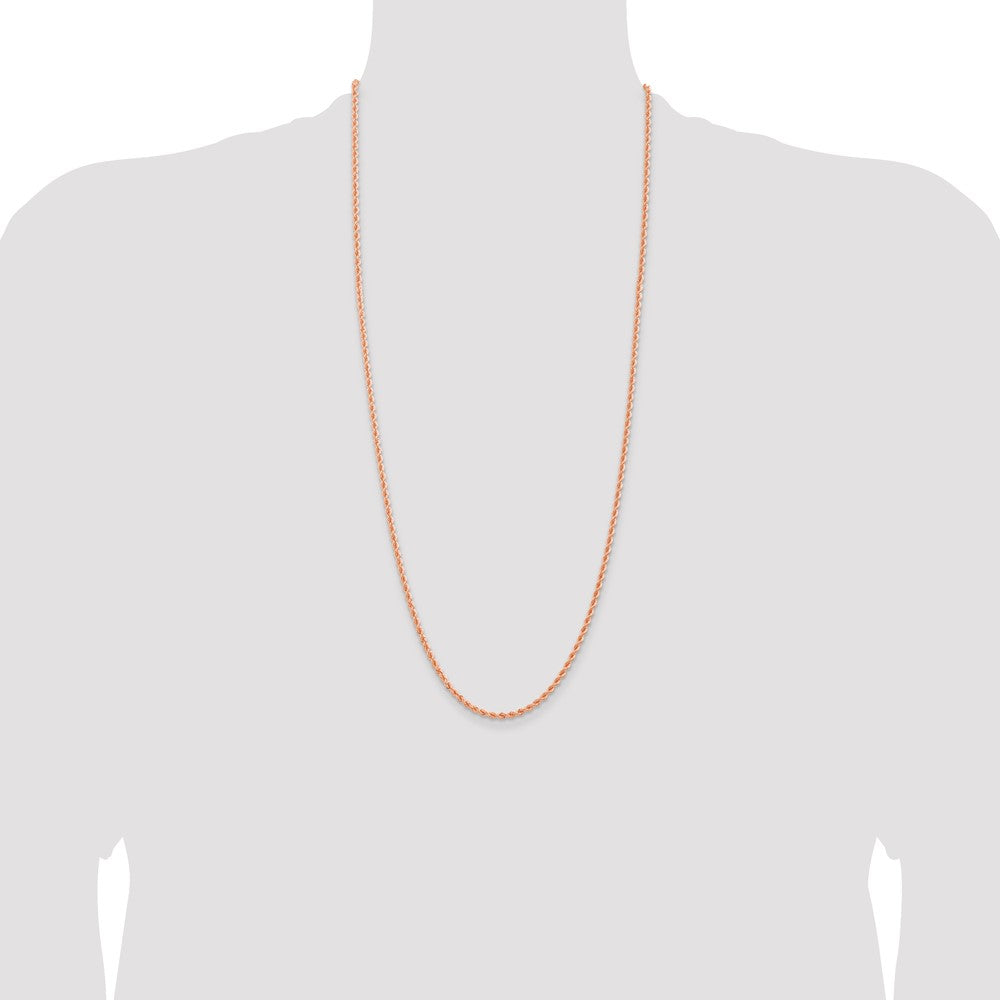 Shop Stylish 14K Rose Gold 2.75mm Diamond-Cut Rope Chain - Luxury Design