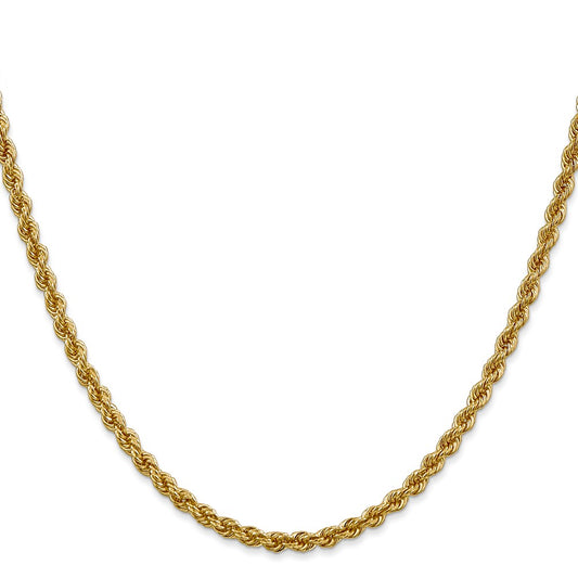 Shop 14K Gold 20-Inch 3mm Classic Rope Chain - Stylish & Affordable Luxury