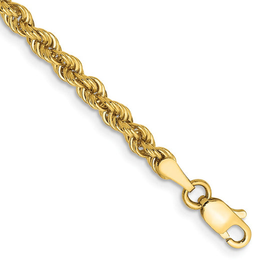 Buy 14K Gold 9-Inch Rope Chain 3mm - Stylish & Affordable Luxury Jewelry