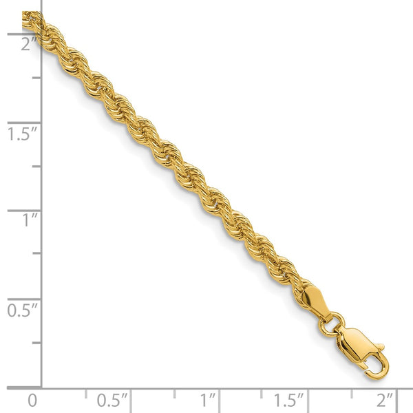14K Gold 3.3mm Classic Rope Chain Necklace