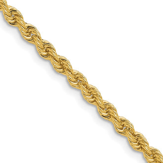 Buy Stylish 14K Gold 3.3mm Classic Rope Chain - Affordable Luxury Jewelry