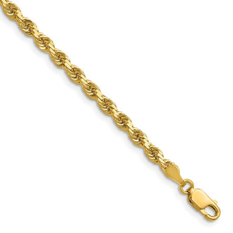 High-Quality 14K Gold 20-Inch Diamond-Cut Rope Chain, Stylish & Affordable