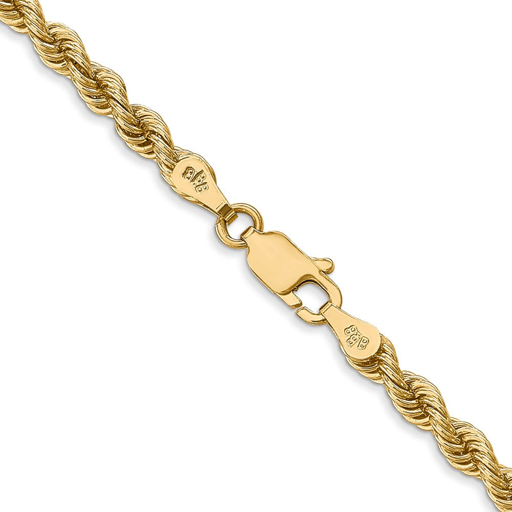 Shop 14K Gold 28-Inch Classic Rope Chain, 3.65mm - Luxury Jewelry Value!