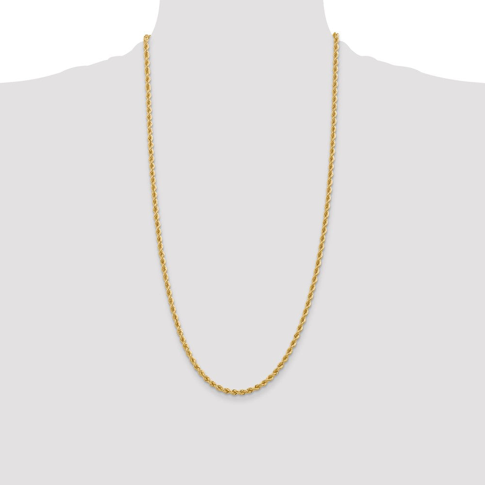 Shop 14K Gold 28-Inch Classic Rope Chain, 3.65mm - Luxury Jewelry Value!