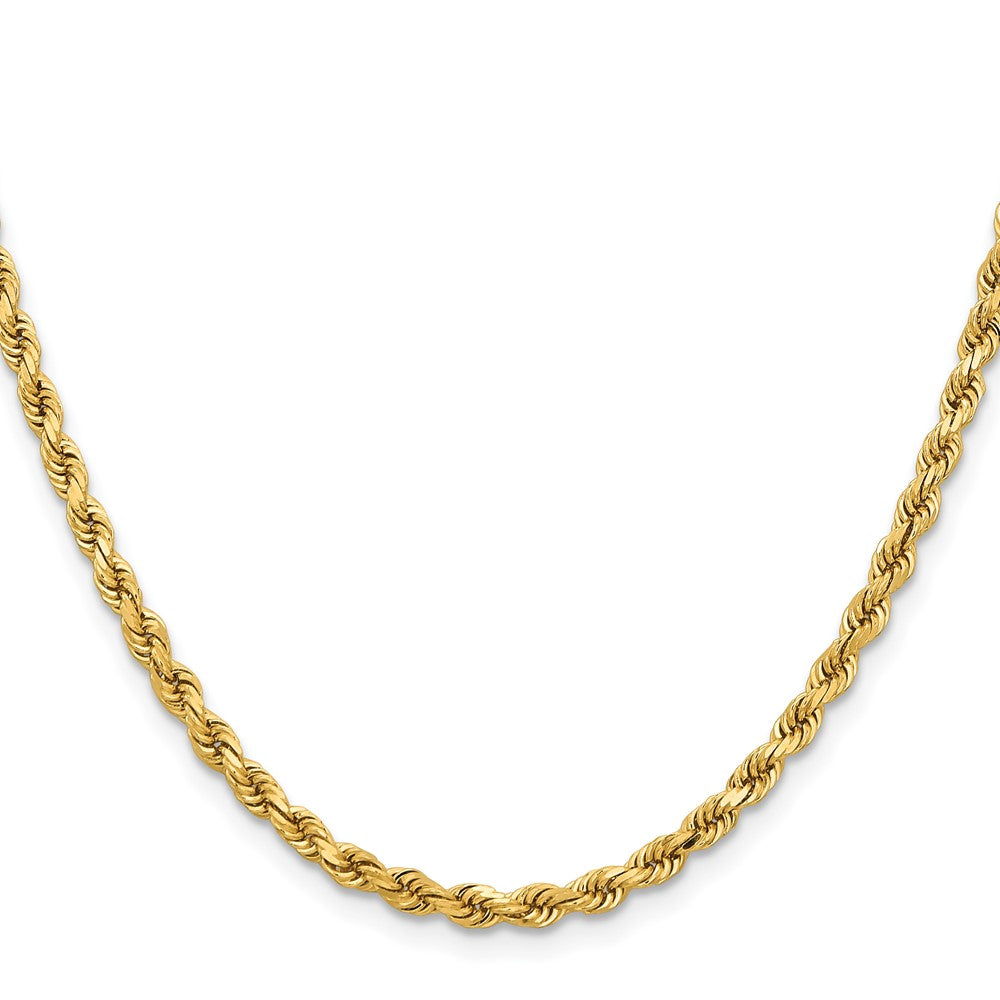 High-Quality 14K Gold 20-Inch Diamond-Cut Rope Chain, 3.75mm Width, Stylish Design