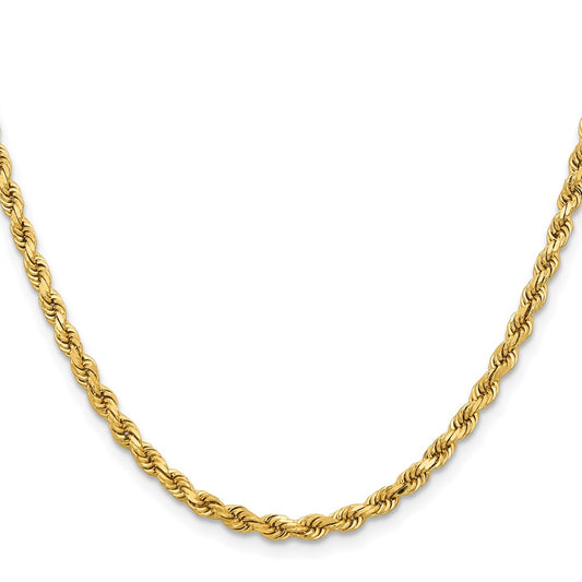 Shop Luxury 14K Gold 28-Inch 3.75mm Diamond-Cut Rope Chain - Stylish Value!