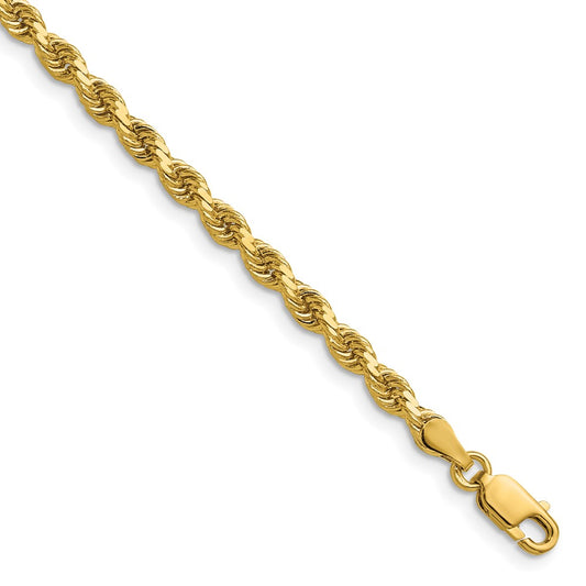 Exclusive 14K Gold 18-Inch Diamond-Cut Rope Chain - Stylish 3.75mm Design