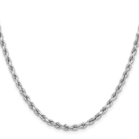 Shop Exclusive 14K White Gold 26-Inch Diamond-Cut Rope Chain, 3.75mm