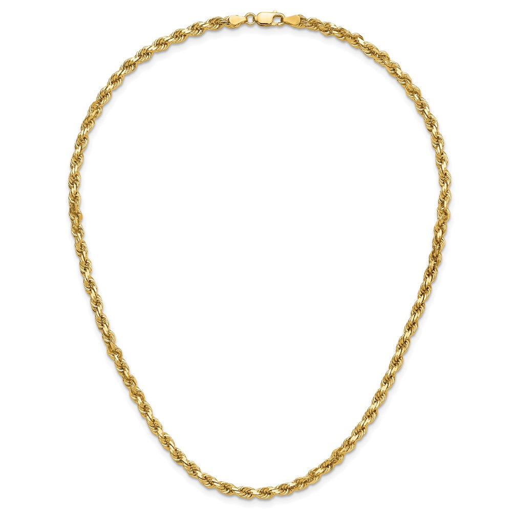Buy 14K Gold 16-Inch 4mm Diamond-Cut Rope Chain - Stylish & Affordable!