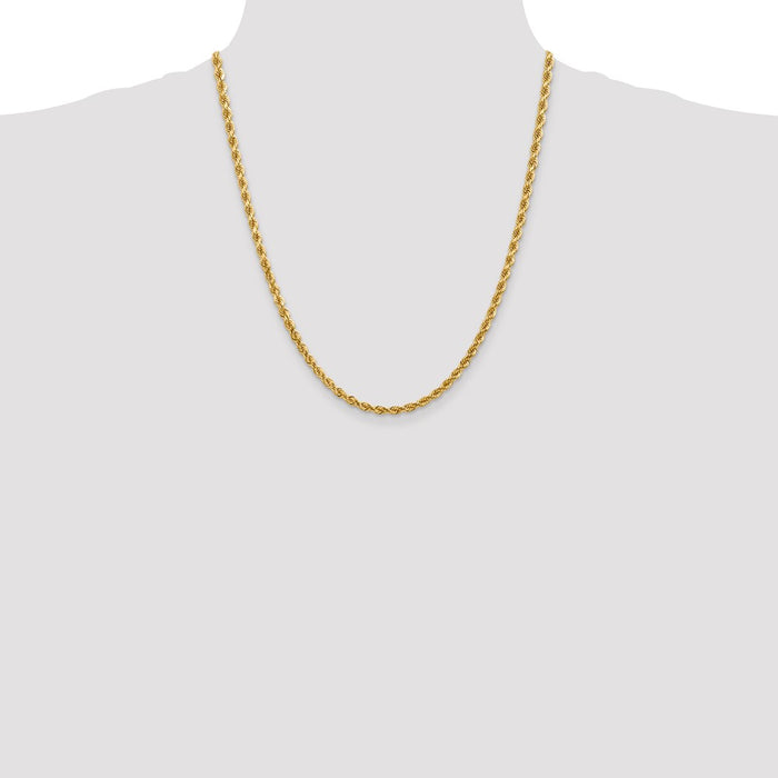 Buy Stylish 14K Gold 22-Inch Diamond-Cut Rope Chain - 4mm, Luxury Design-4