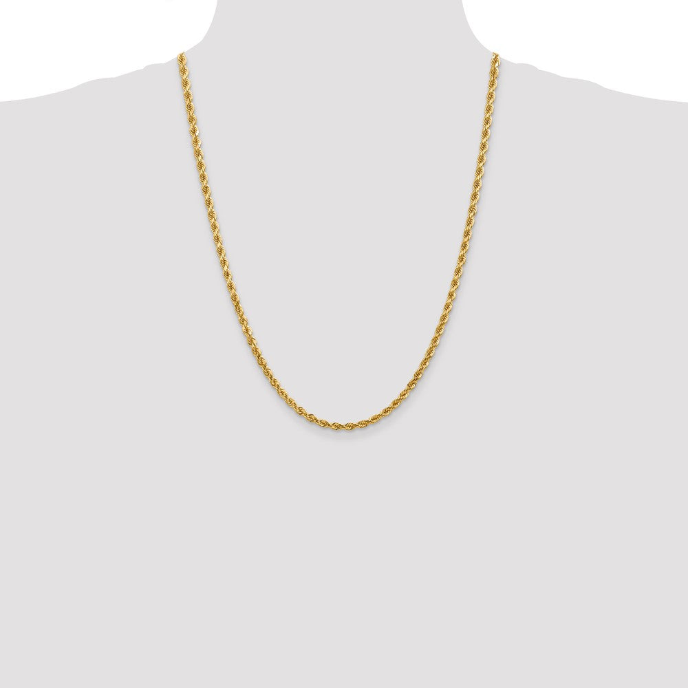 Shop Stylish 14K Gold 24-Inch 4mm Diamond-Cut Rope Chain - Luxury Accessory