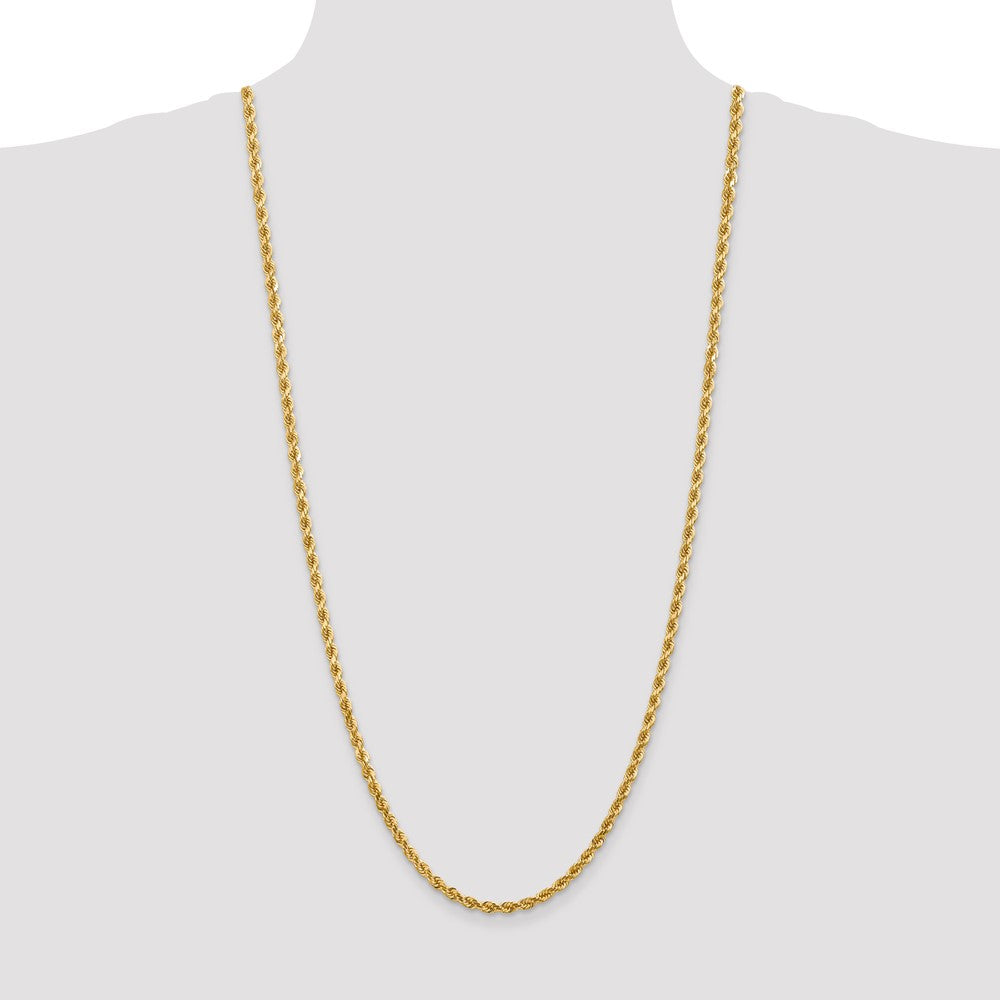 Shop Stylish 30-Inch 4mm Diamond-Cut Rope Chain in 14K Gold | Luxury Accessory