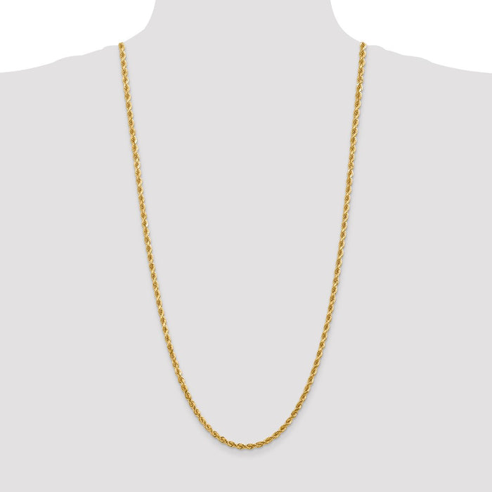 Shop Stylish 30-Inch 4mm Diamond-Cut Rope Chain in 14K Gold | Luxury Accessory-4
