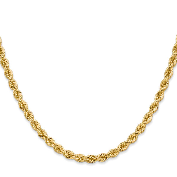 30-Inch 4mm Classic Rope Chain in 14K Gold